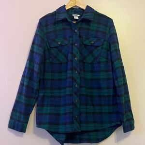 Duluth Trading Co Men’s Heavyweight Flannel Plaid Button Down Shirt Size Medium